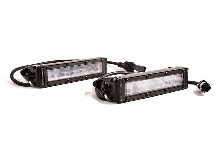 Diode Dynamics 6 In Single Row Straight SS6 White Wide LED Light Bar Pair DD5022P