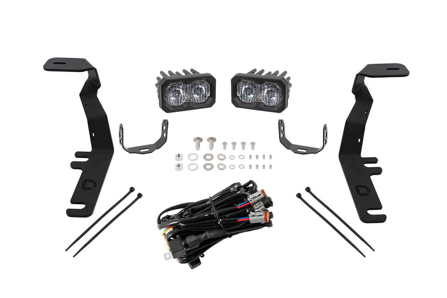 Diode Dynamics 2015-2020 Ford F-150 Raptor C2 2.0 LED Ditch Light Kit Pro White Combo Driving DD6573
