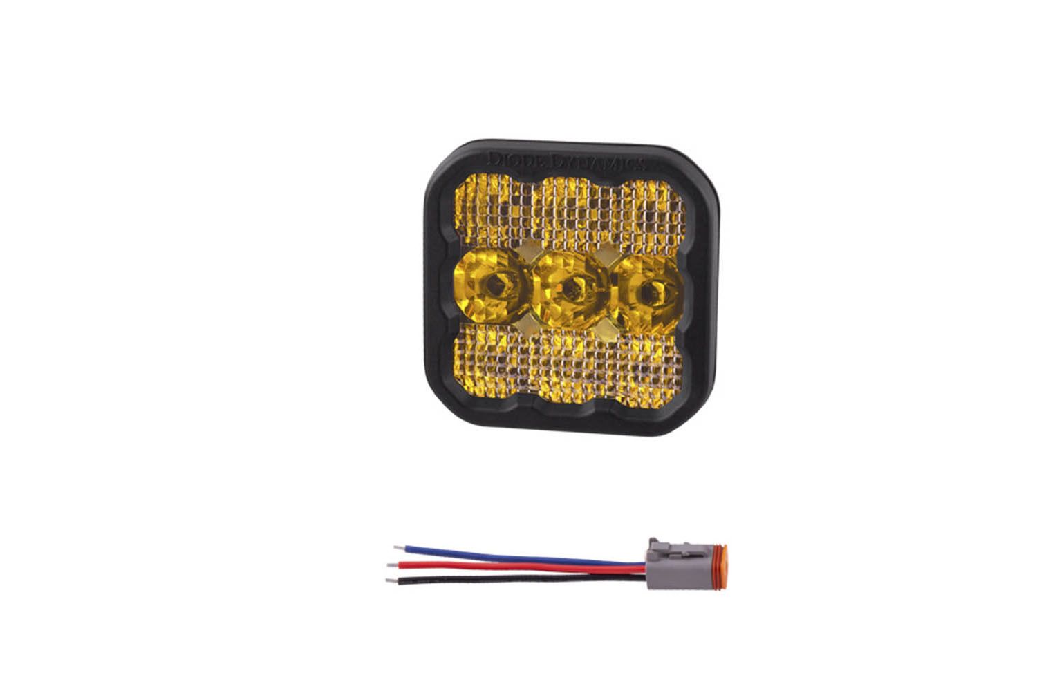 Diode Dynamics SS5 LED Pod Sport Yellow Combo Single No Brackets DD6772SNB