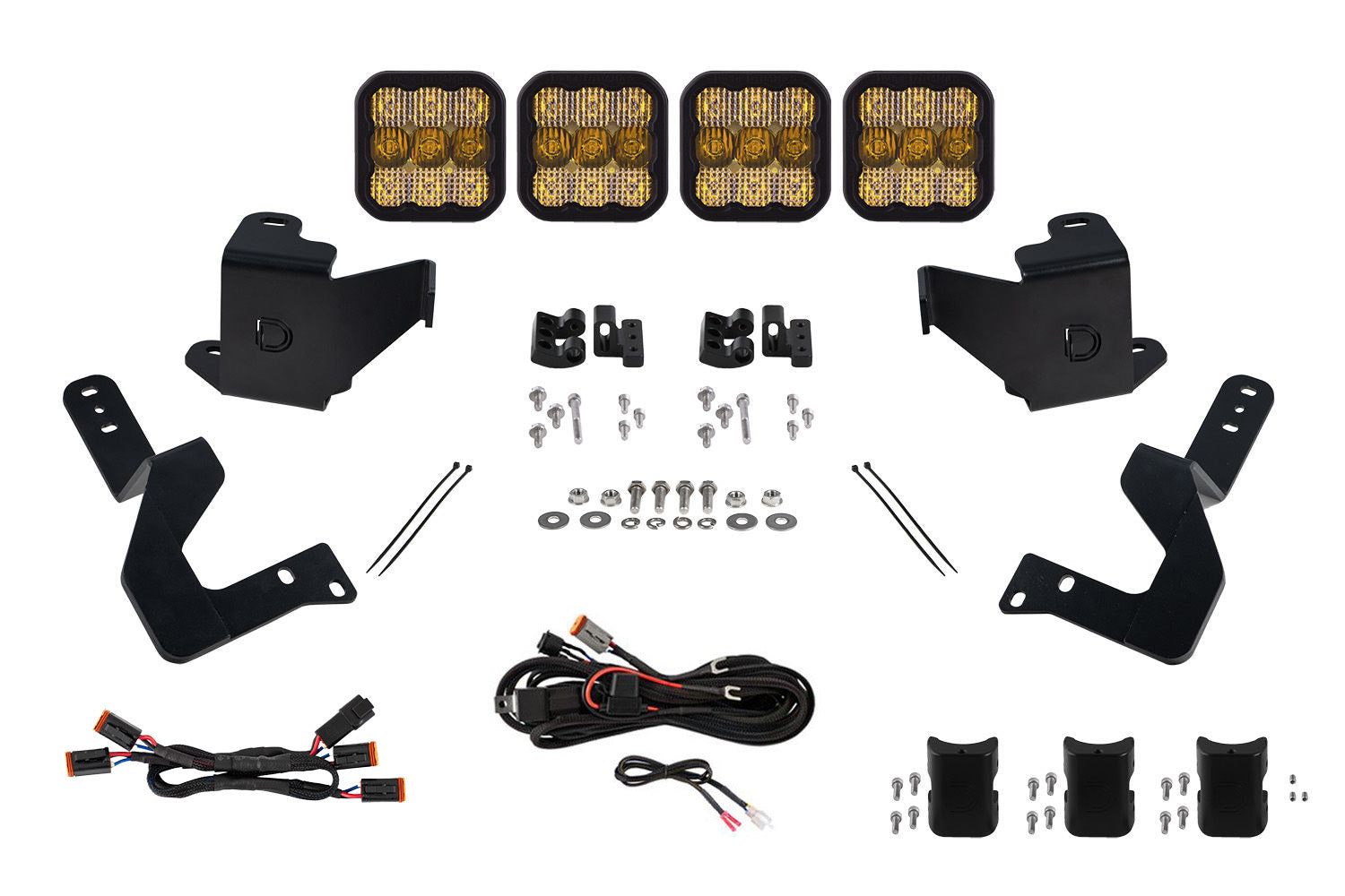 Diode Dynamics 2024 Toyota Tacoma SS5 Pro Yellow Combo Grille CrossLink Lightbar Kit DD8030