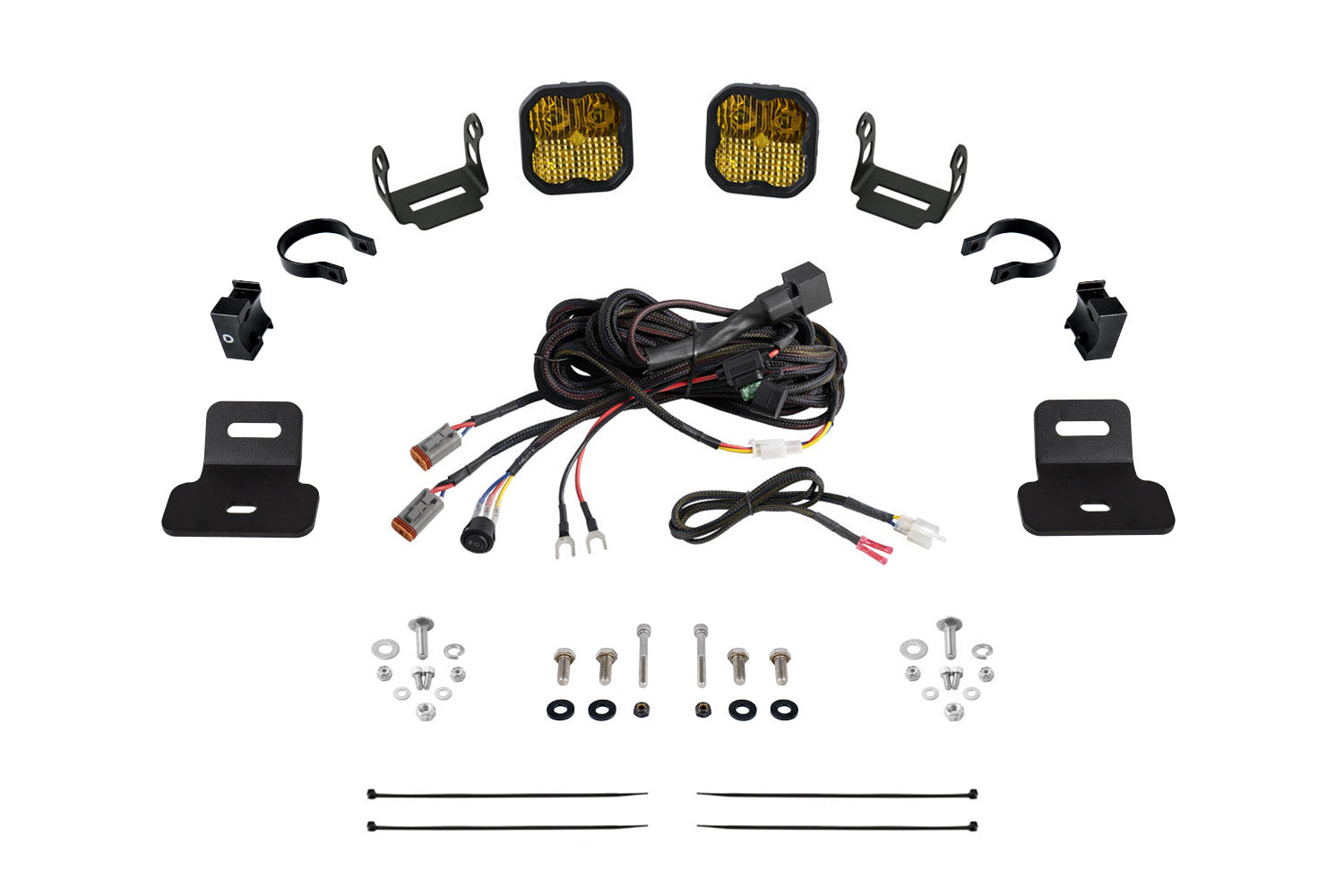 Diode Dynamics 2017-2024 Can-Am Maverick X3 SS3 Sport Yellow Combo Pair Left and Right Side Stage Series Ditch Light Kit DD7865