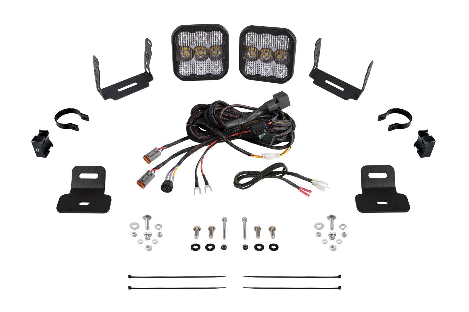 Diode Dynamics 2017-2024 Can-Am Maverick X3 SS5 Sport White Combo Pair Left and Right Side Stage Series Ditch Light Kit DD7868