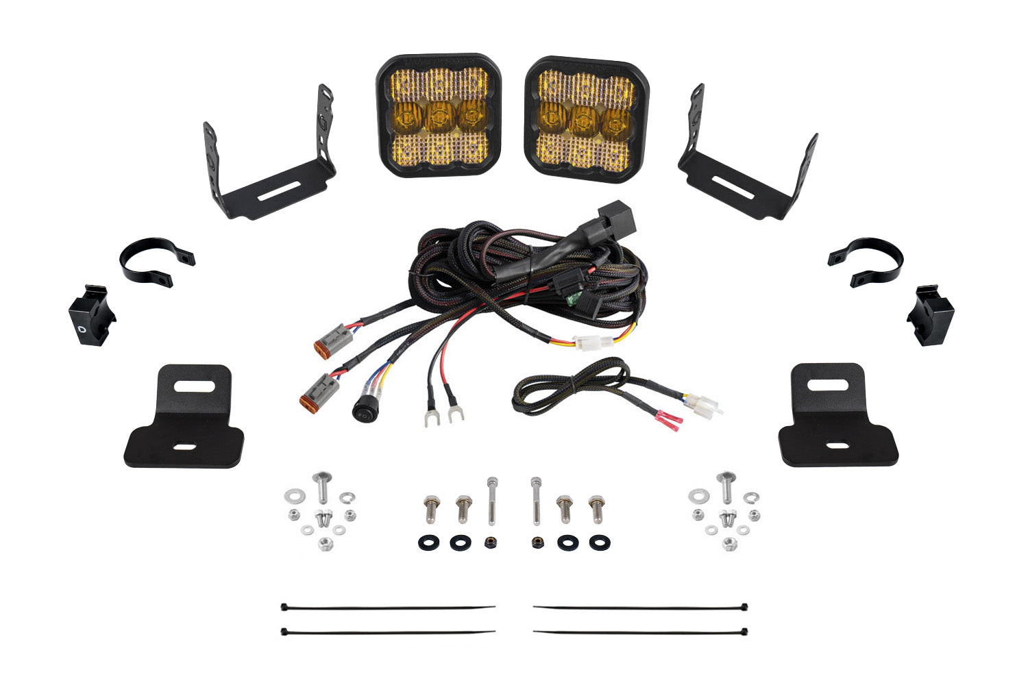 Diode Dynamics 2017-2024 Can-Am Maverick X3 SS5 Pro Yellow Combo Pair Left and Right Side Stage Series Ditch Light Kit DD7871