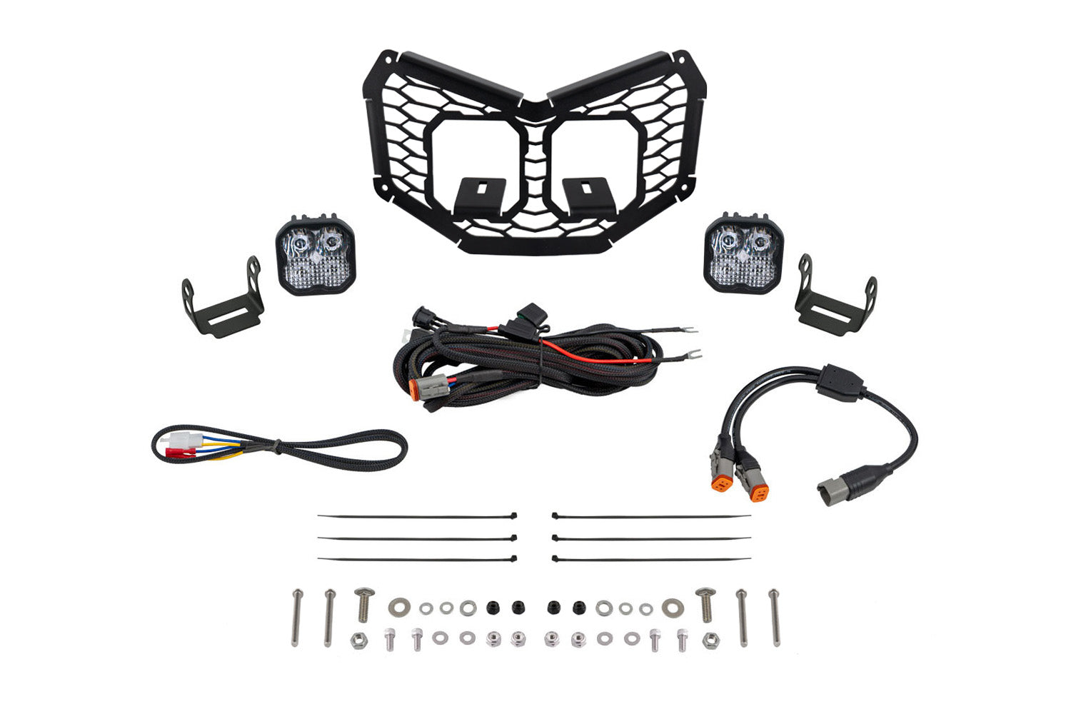 Diode Dynamics 2017-2024 Can-Am Maverick X3 Stage Series Pro White Combo LED Grille Kit DD7882