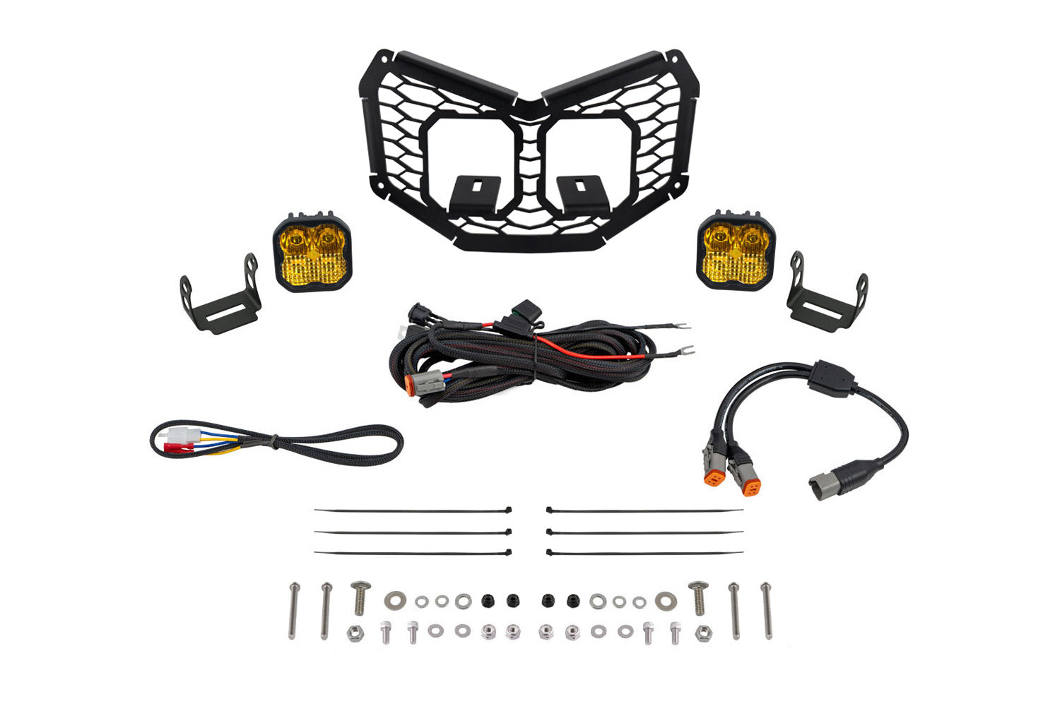 Diode Dynamics 2017-2024 Can-Am Maverick X3 Stage Series Pro Yellow Combo LED Grille Kit DD7883