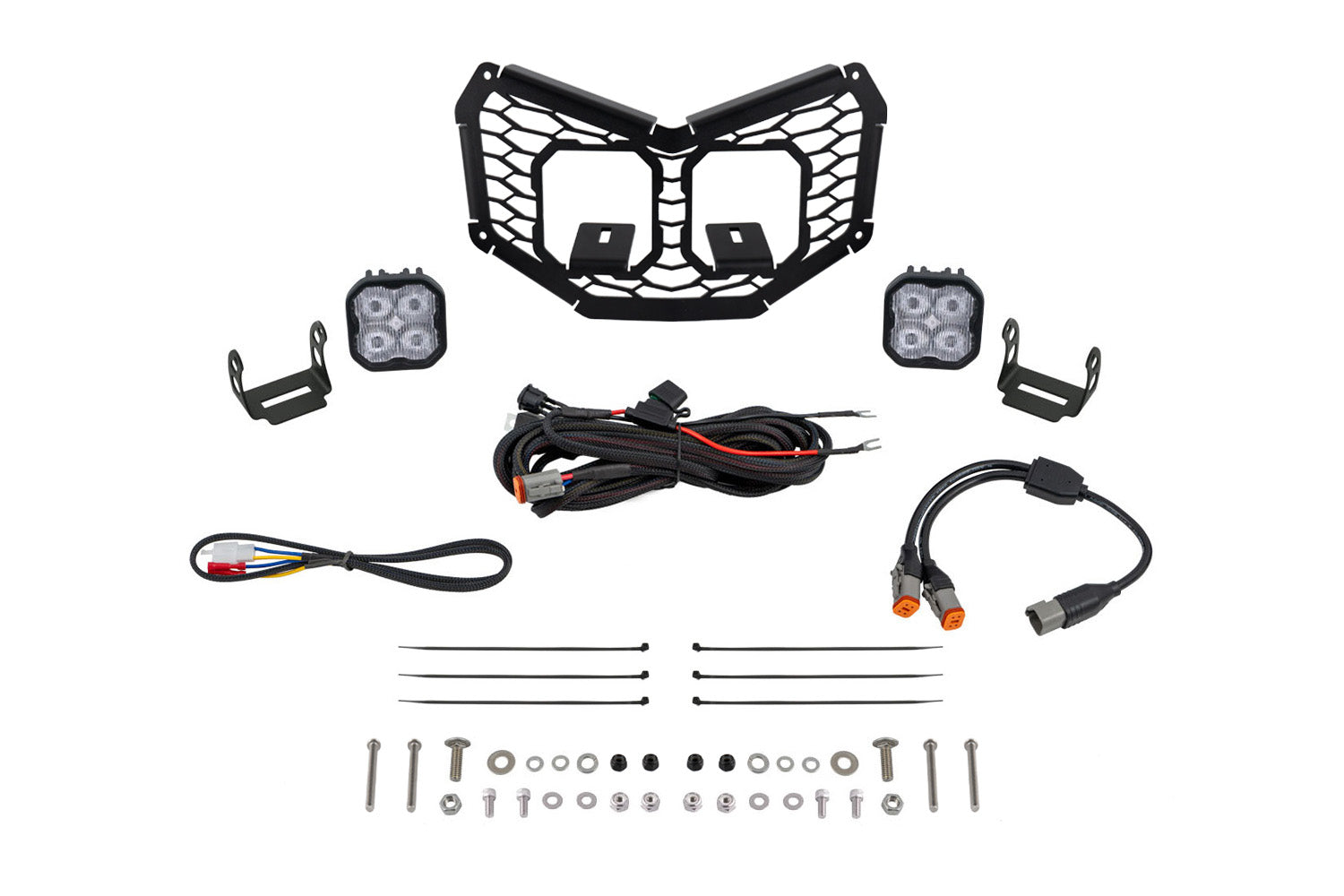 Diode Dynamics 2017-2024 Can-Am Maverick X3 Stage Series Pro White Fog LED Grille Kit DD7884