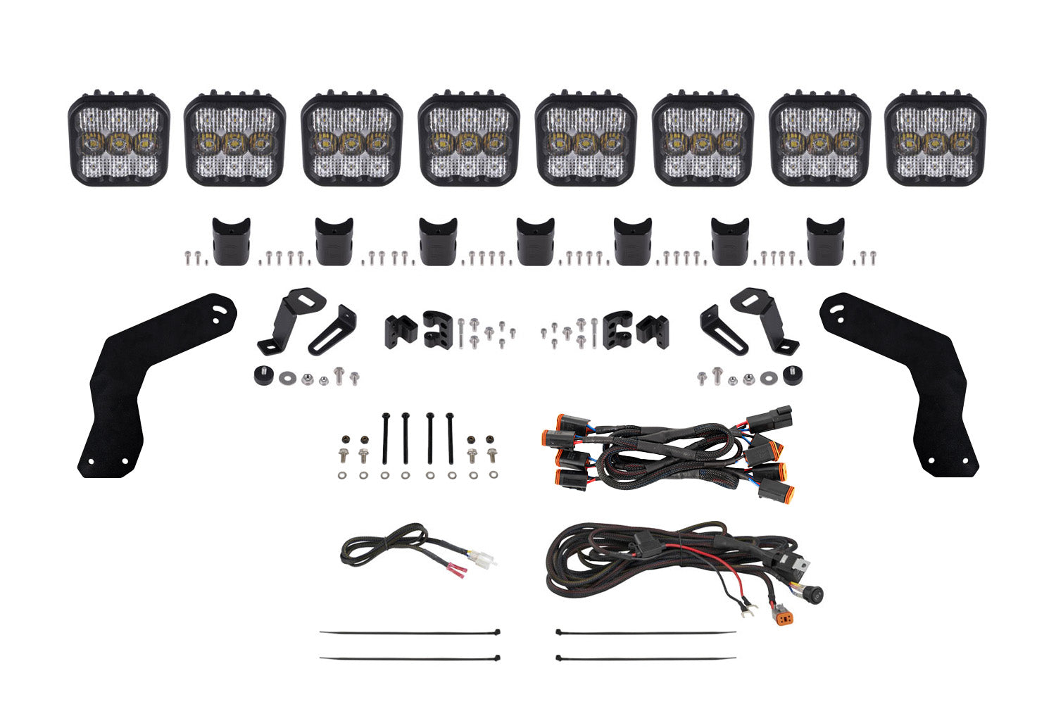 Diode Dynamics 2017-2024 Can-Am Maverick X3 SS5 Sport CrossLink Roof White Combo Lightbar Kit DD7890