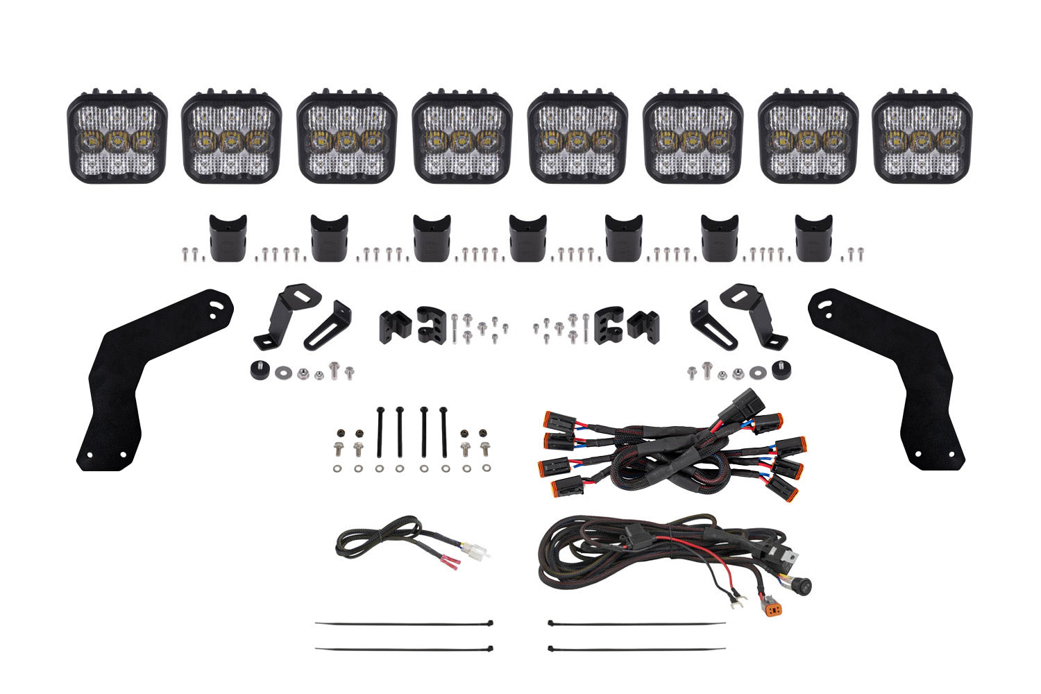 Diode Dynamics 2017-2024 Can-Am Maverick X3 SS5 Pro CrossLink Roof White Combo Lightbar Kit DD7892