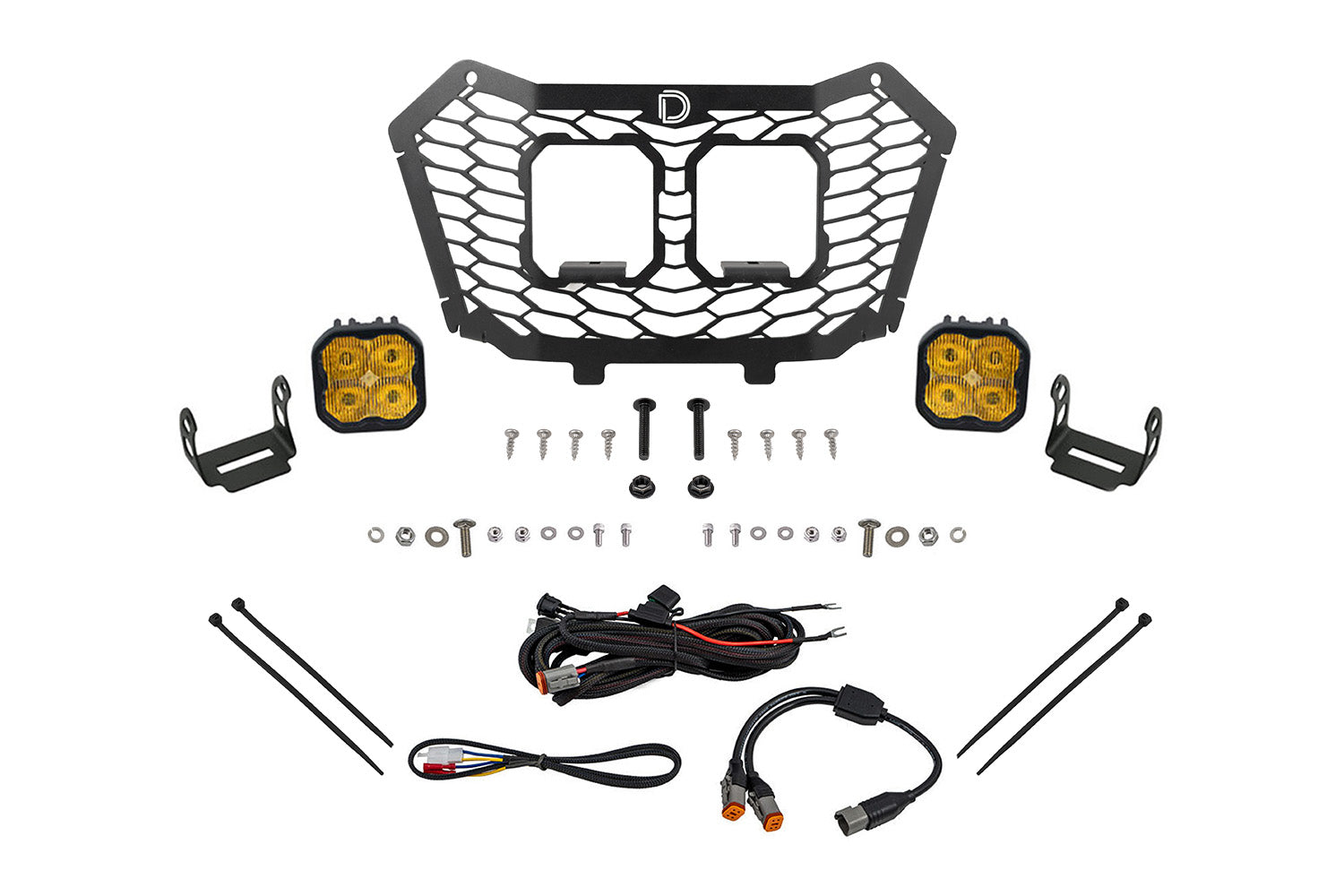 Diode Dynamics 2022-2024 Honda Talon Stage Series Pro Yellow Fog LED Grille Kit DD7906