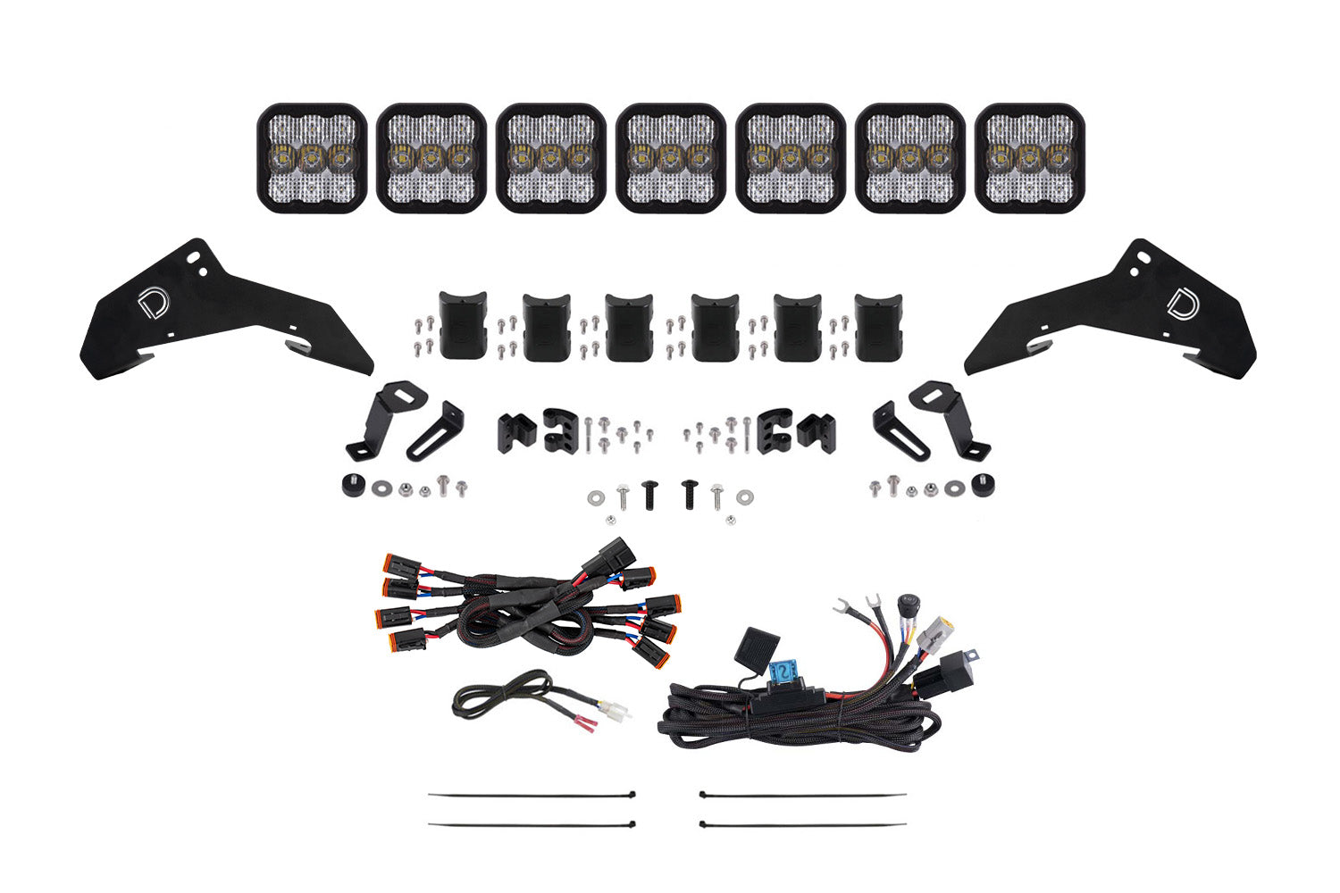 Diode Dynamics 2019-2024 Honda Talon SS5 Pro CrossLink Roof White Combo Light Bar Kit DD7919