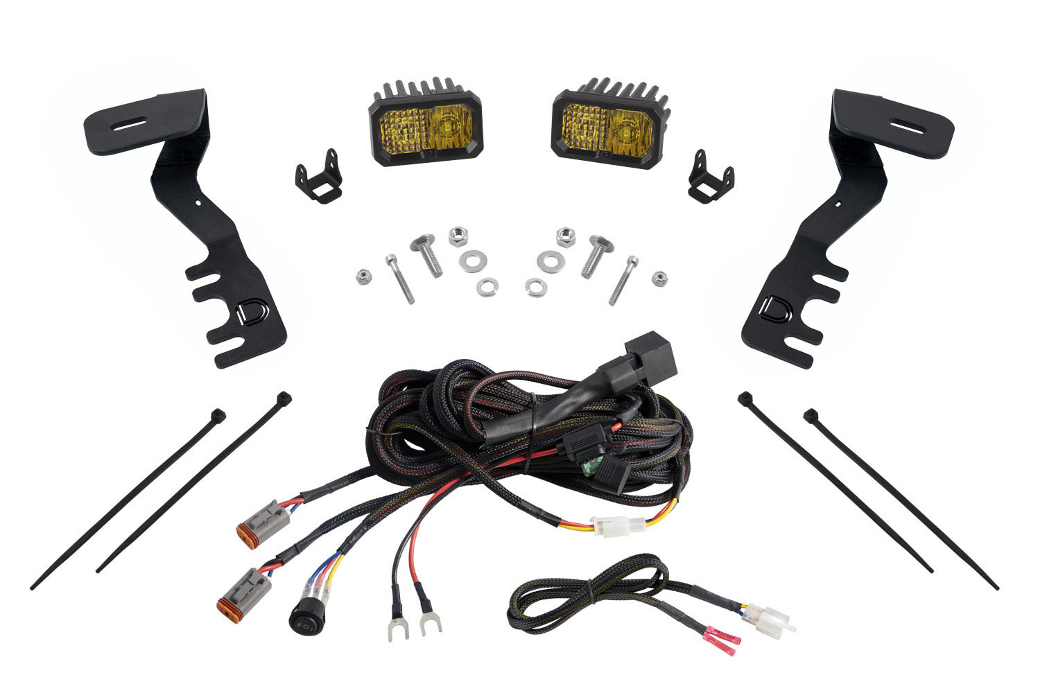 Diode Dynamics 2024-2025 Toyota Tacoma SSC2 Pro Yellow Combo LED Ditch Light Kit DD7937