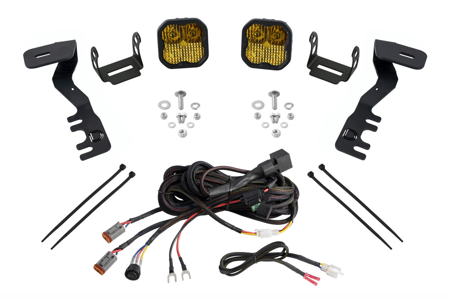 Diode Dynamics 2024-2025 Toyota Tacoma SS3 Pro Yellow Combo LED Ditch Light Kit DD7941