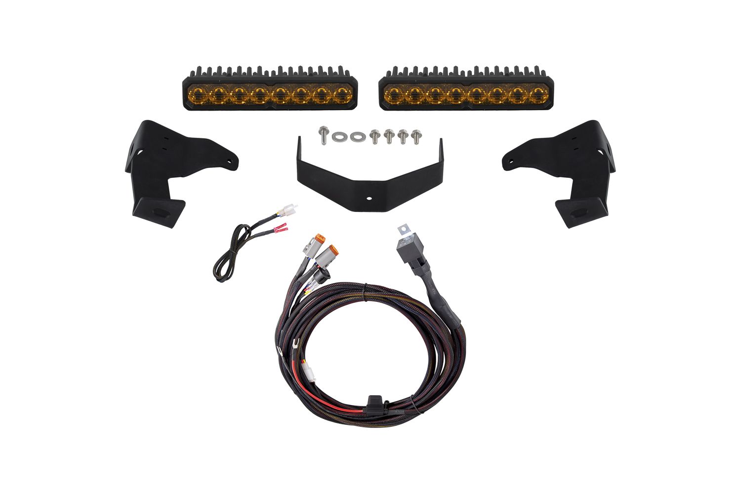 Diode Dynamics 2024-2026 Toyota Tacoma SS10 Sport Yellow Driving Stealth Bumper Lightbar Kit DD7955