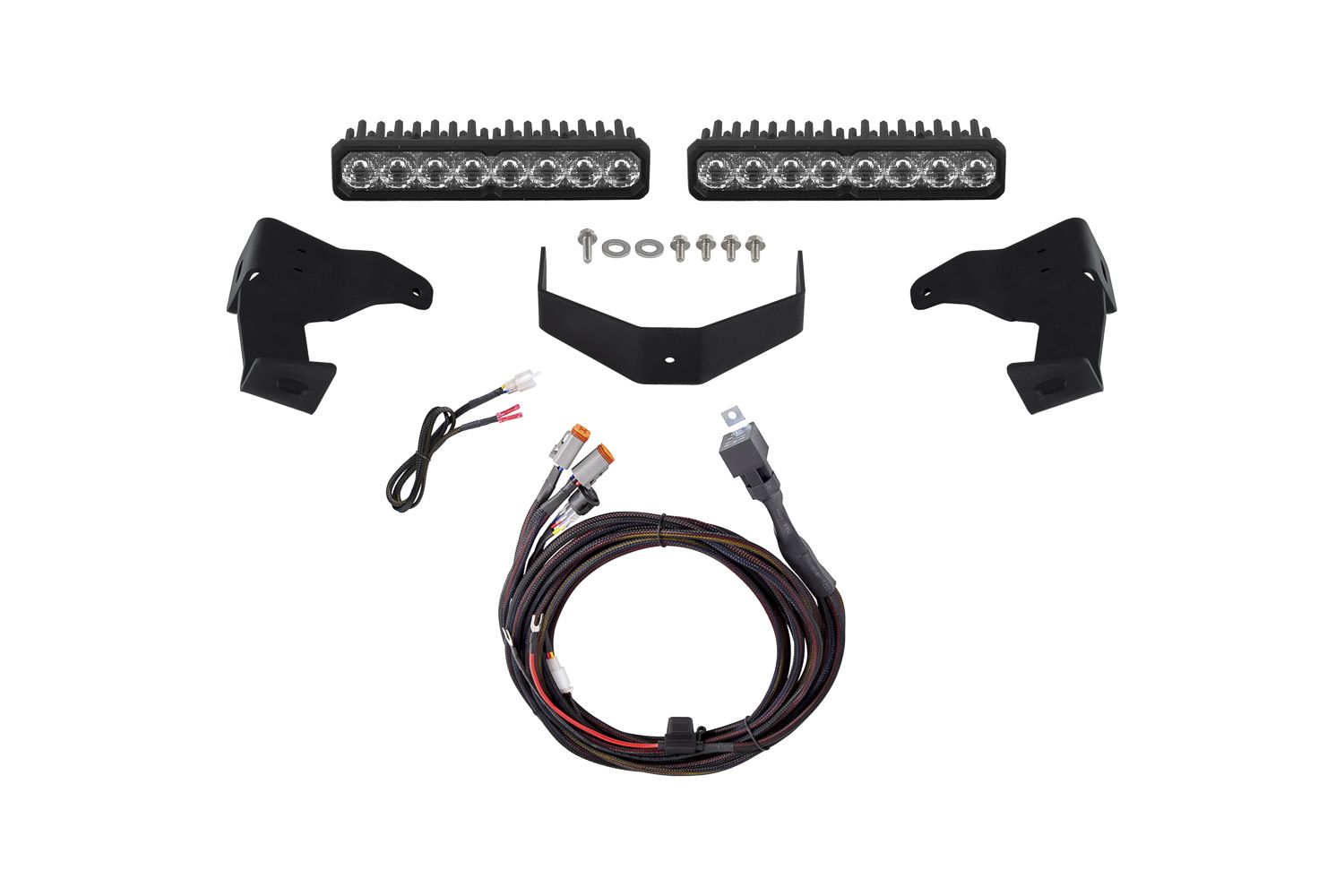 Diode Dynamics 2024-2026 Toyota Tacoma SS10 Pro White Driving Stealth Bumper Lightbar Kit DD7956