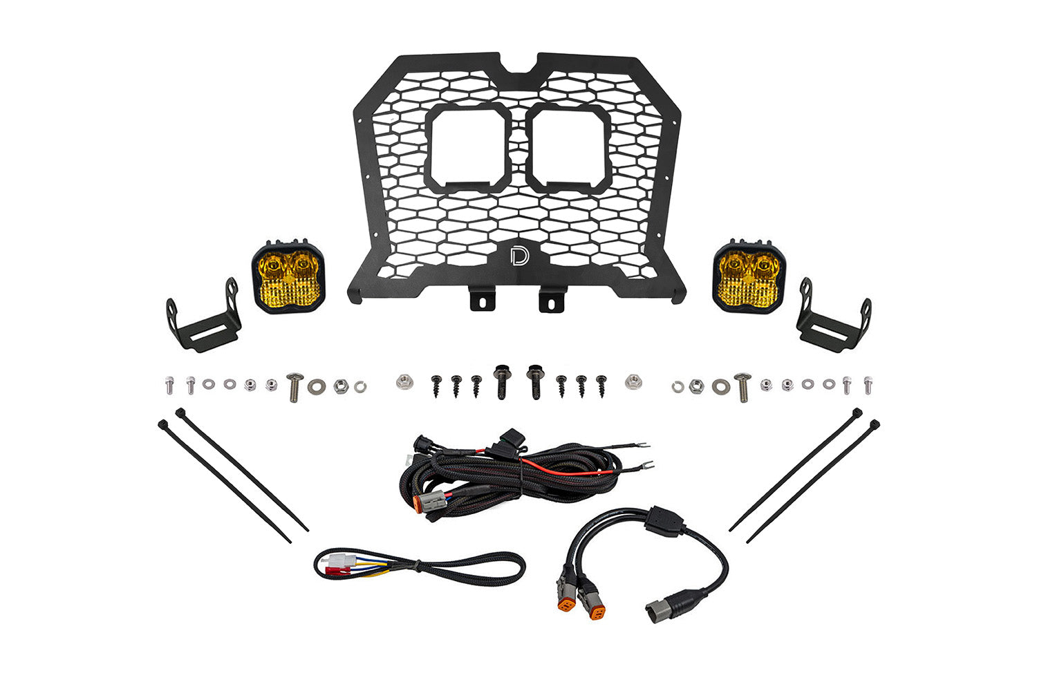 Diode Dynamics 2019-2024 Polaris RZR XP Stage Series Pro Yellow Combo LED Grille Kit DD8076