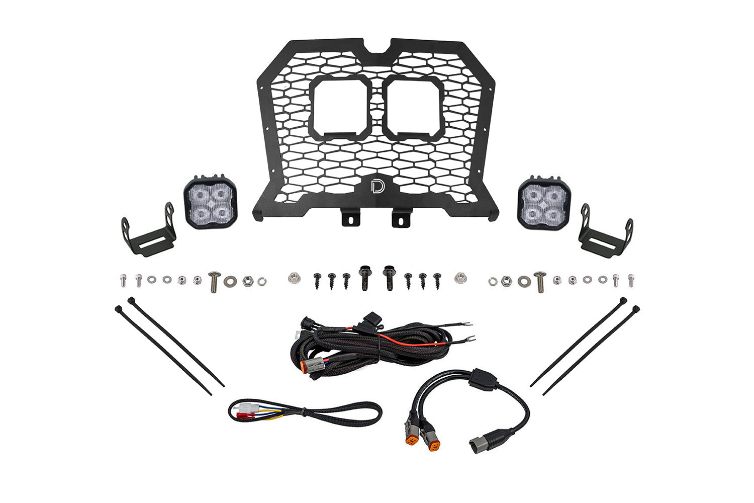 Diode Dynamics 2019-2024 Polaris RZR XP Stage Series Pro White Fog LED Grille Kit DD8077