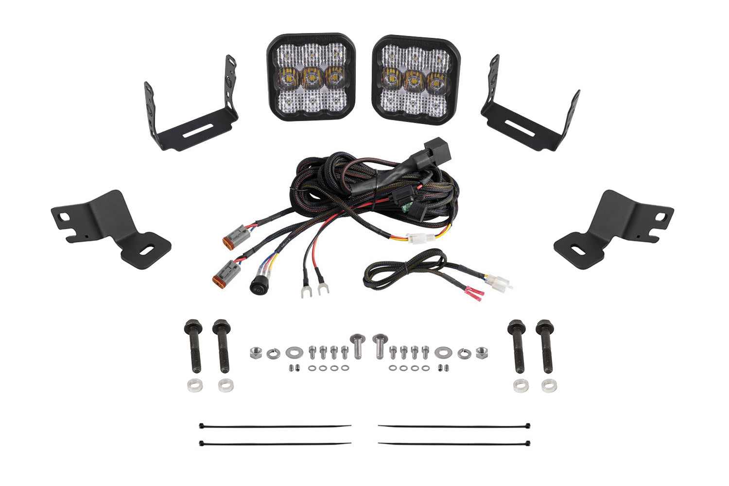 Diode Dynamics 2019-2024 Polaris RZR XP Stage Series SS5 Sport White Combo Ditch Light Kit DD8084