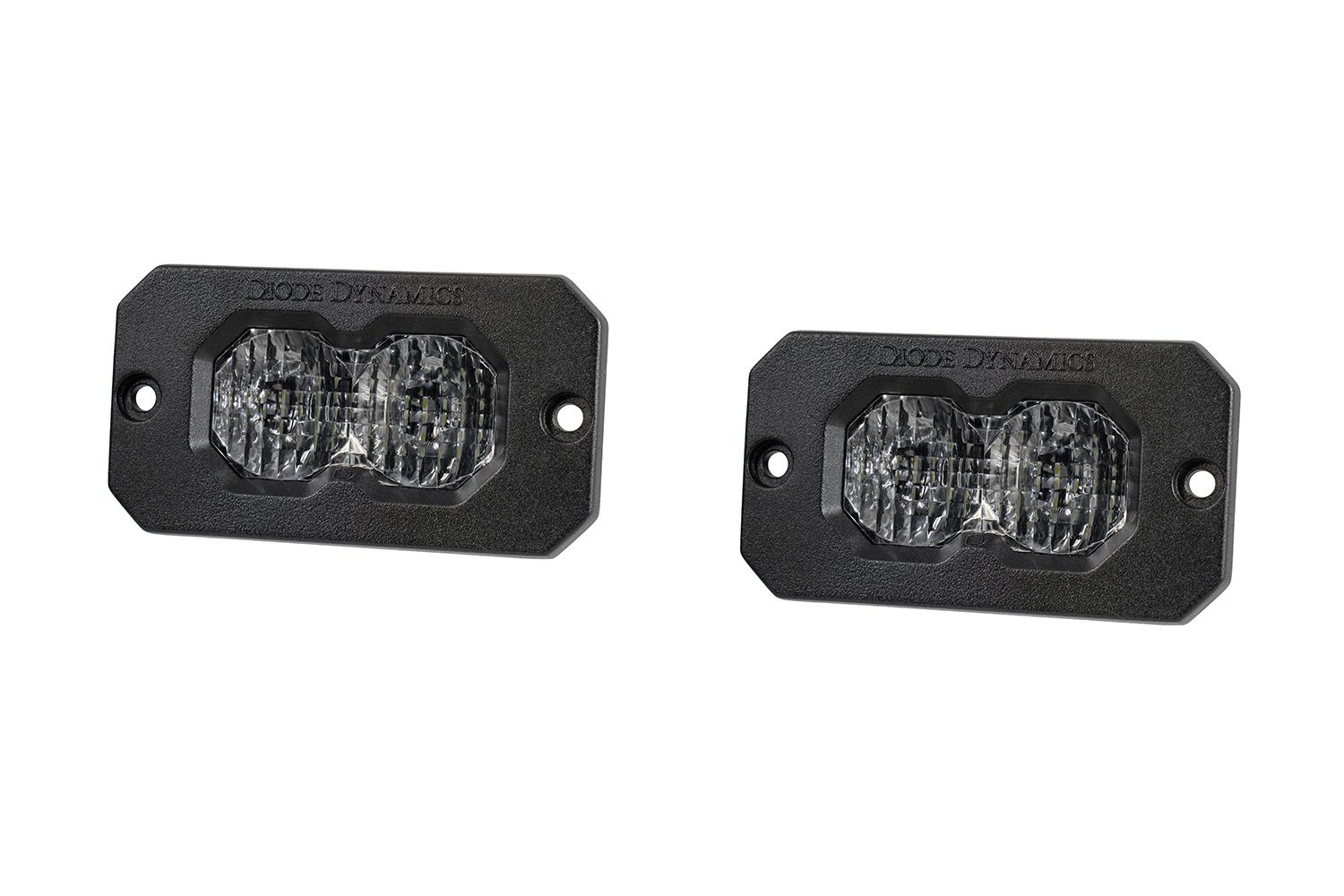Diode Dynamics C2 2.0 White Pro Flush Mount Combo Driving RBL LED Pod Pair DD8126P