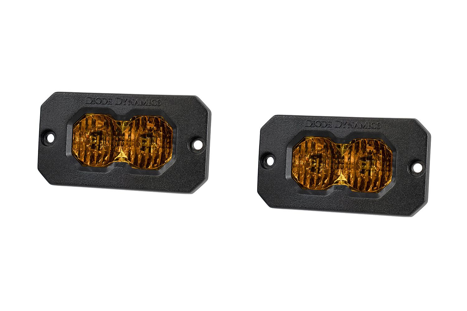Diode Dynamics C2 2.0 Yellow Max Combo Driving ABL Flush Mount LED Pod Pair DD8131P