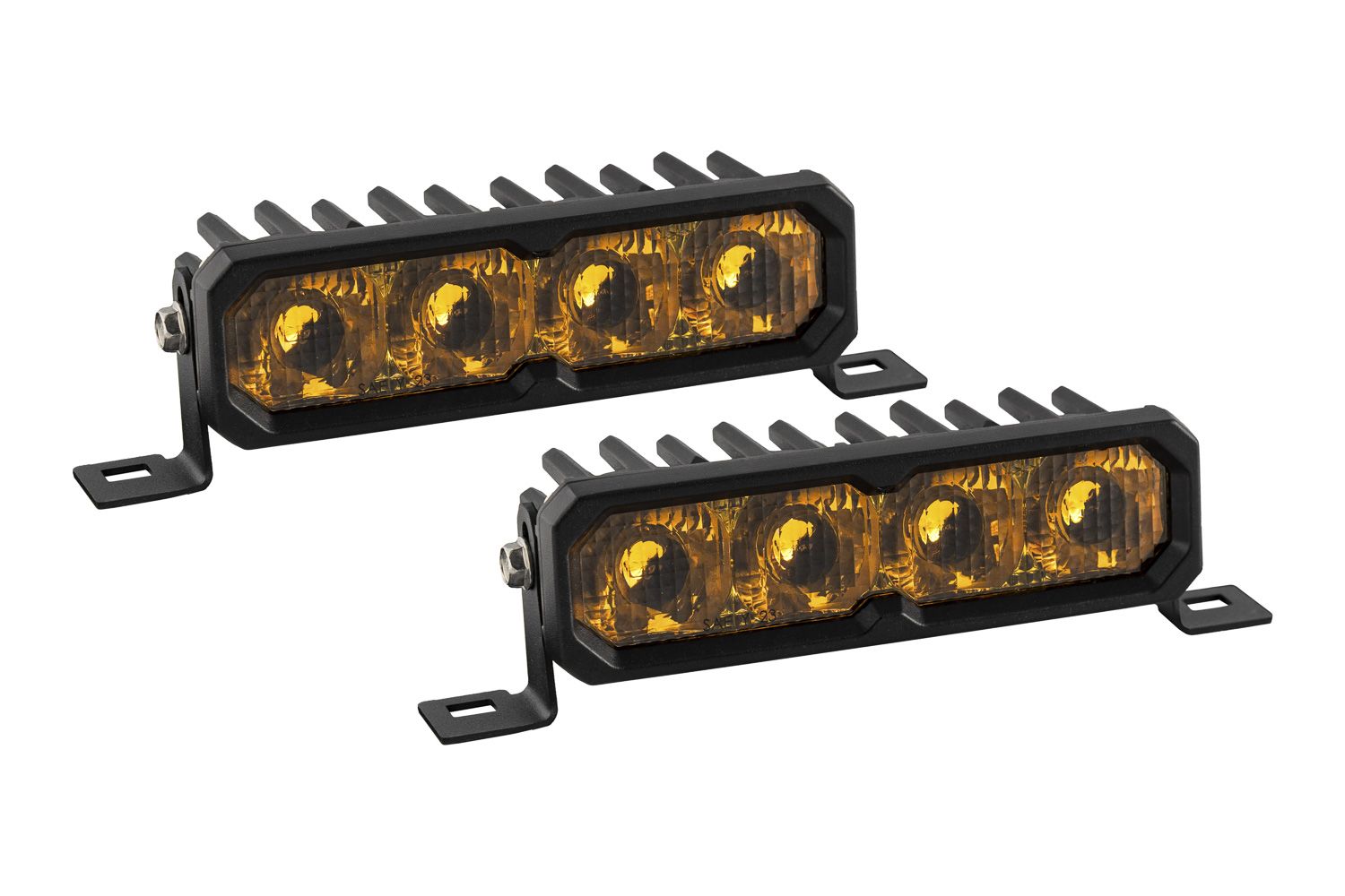 Diode Dynamics SS6 Pro Yellow SAE Driving ABL LED Light Bar Pair DD8145P
