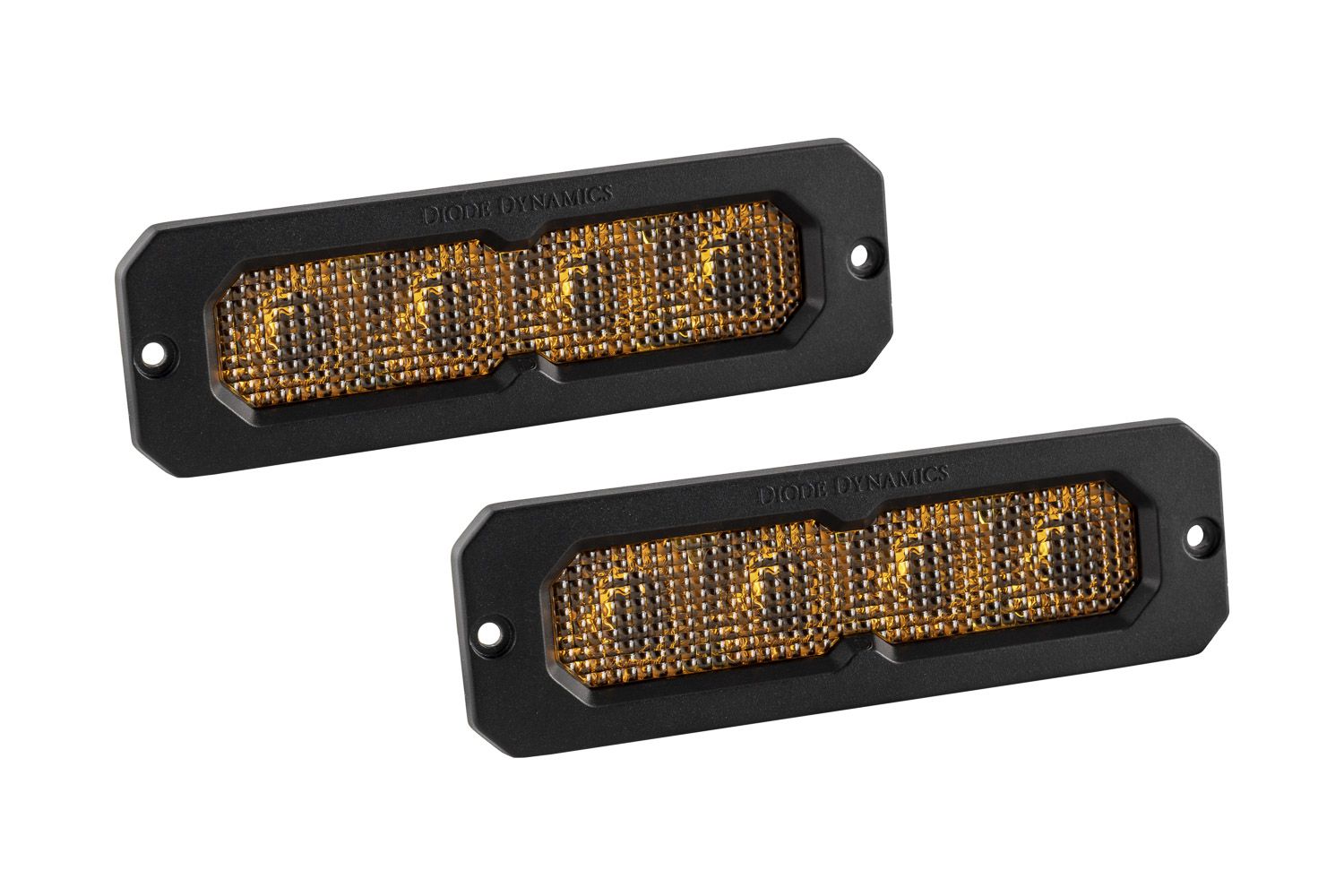 Diode Dynamics SS6 Pro Yellow Flood ABL Flush Mount LED Light Bar Pair DD8173P