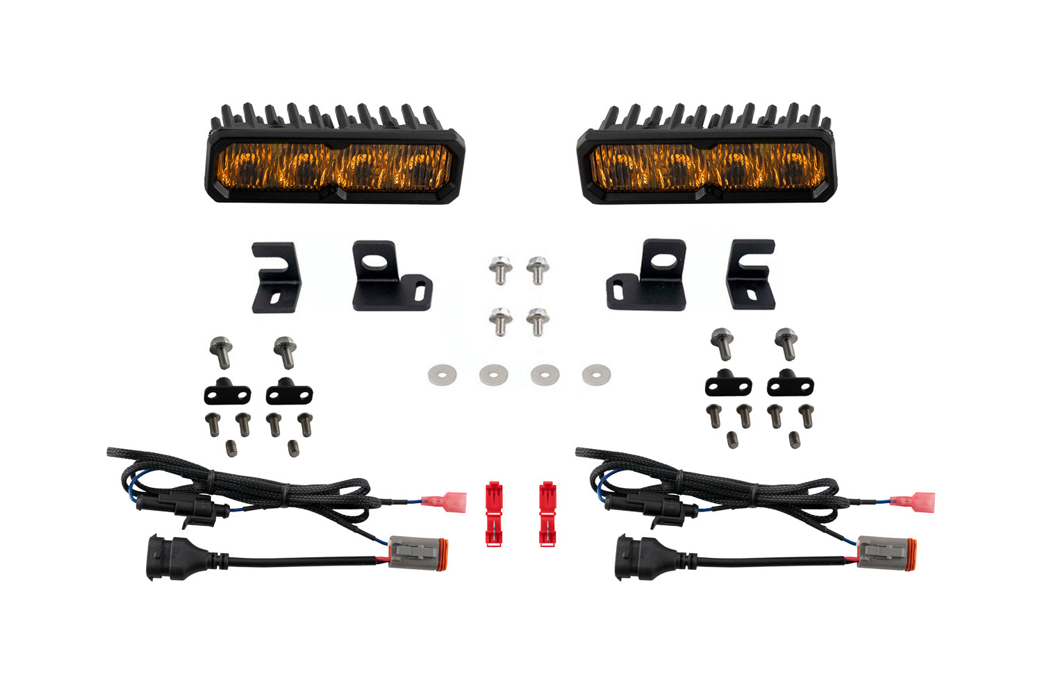 Diode Dynamics 2024-2026 Toyota 4Runner Tacoma Fog SS6 Pro LED Light Kit Yellow DD8578