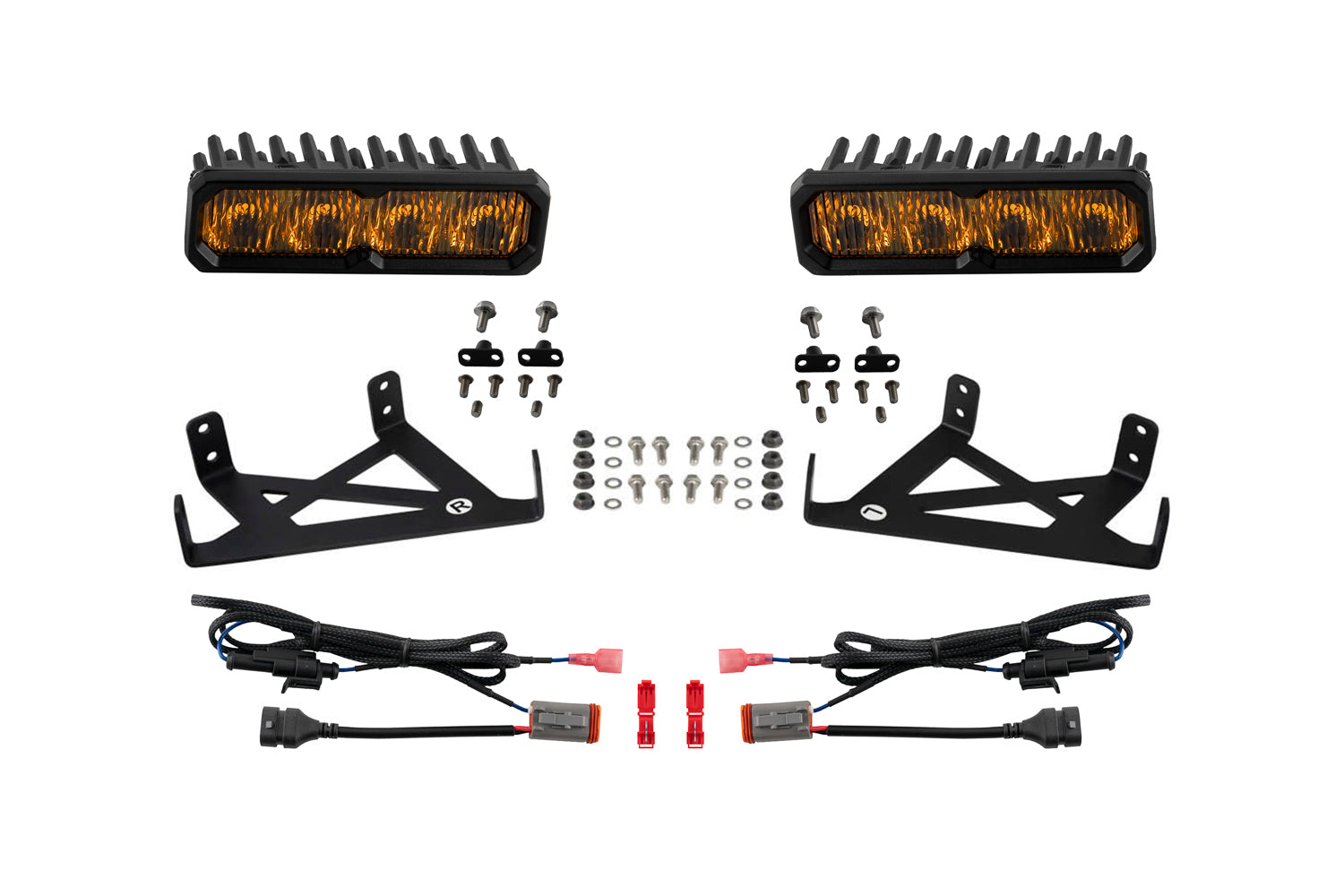 Diode Dynamics 2020-2022 Ford F-250 Super Duty Fog SS6 Pro LED Light Kit Yellow DD8586