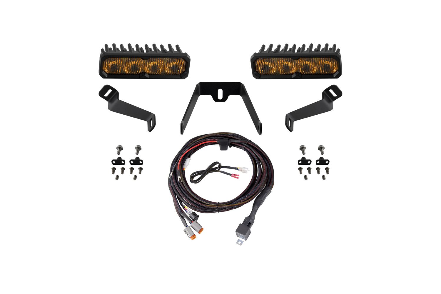 Diode Dynamics 2015-2017 Subaru WRX STI SS6 Pro Yellow Fog SAE/DOT LED Lightbar Kit DD8592