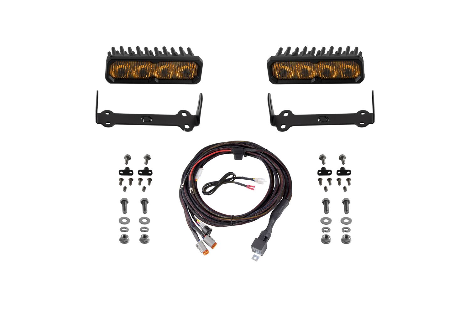 Diode Dynamics 2014-2024 Toyota 4Runner SS6 Sport LED Lightbar Kit Yellow Fog DD8857