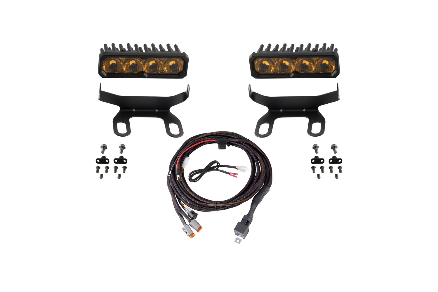 Diode Dynamics 2013-2018 Dodge Ram 1500 2500 3500 Standard SS6 Sport LED Lightbar Kit Yellow Driving DD8861