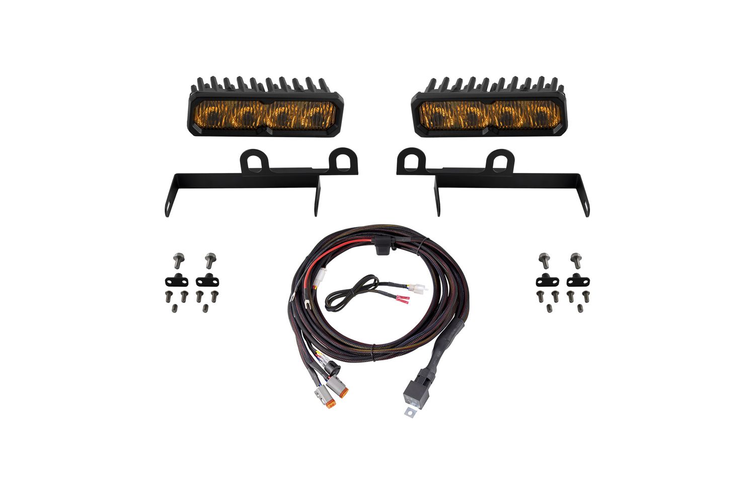 Diode Dynamics 2013-2018 Dodge Ram 1500 2500 3500 Sport Express SS6 Max LED Lightbar Kit Yellow Fog DD8620
