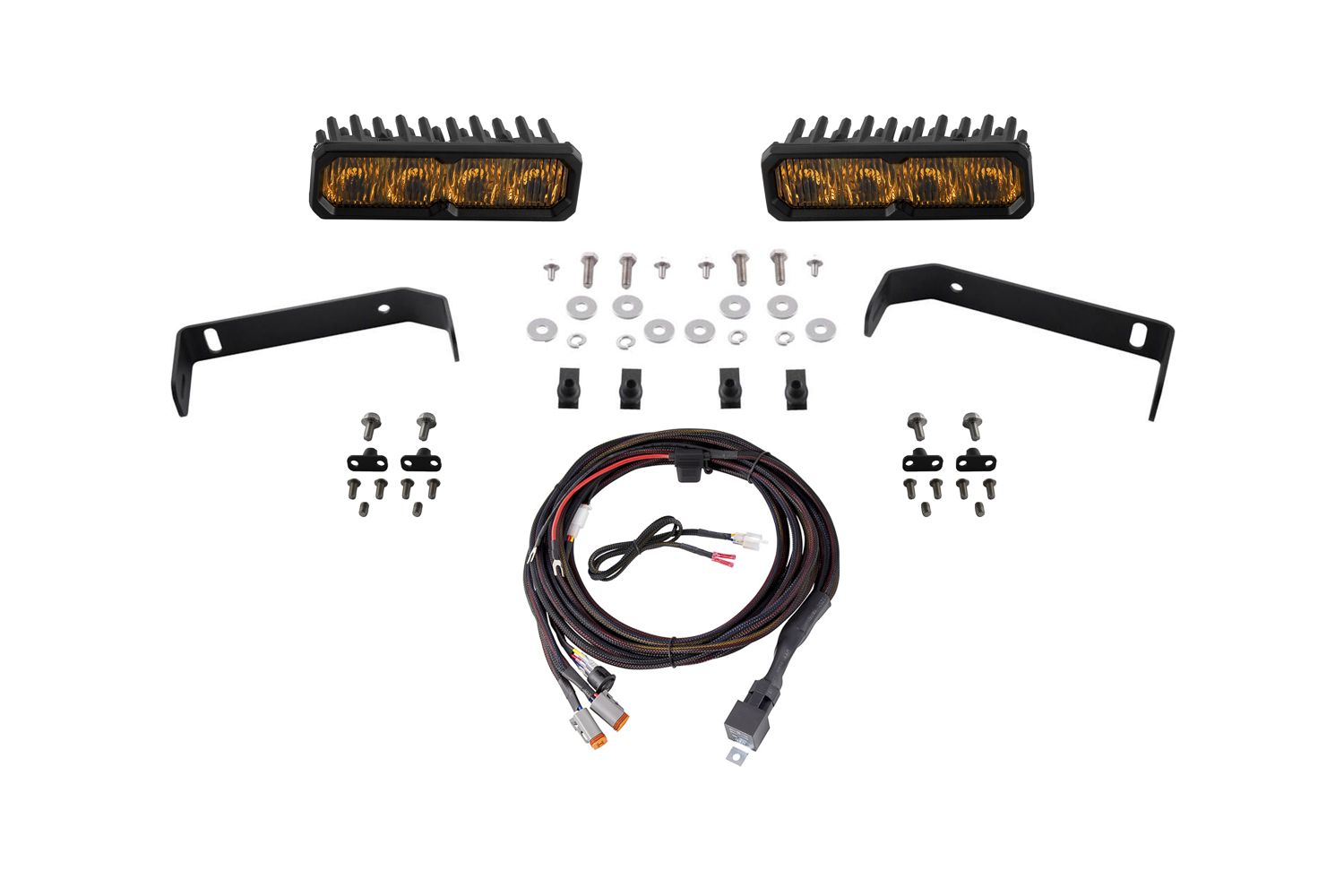 Diode Dynamics 2019-2021 Ford Ranger Yellow SAE Fog/Wide Stage Series SS6 Driving Light Kit DD8872