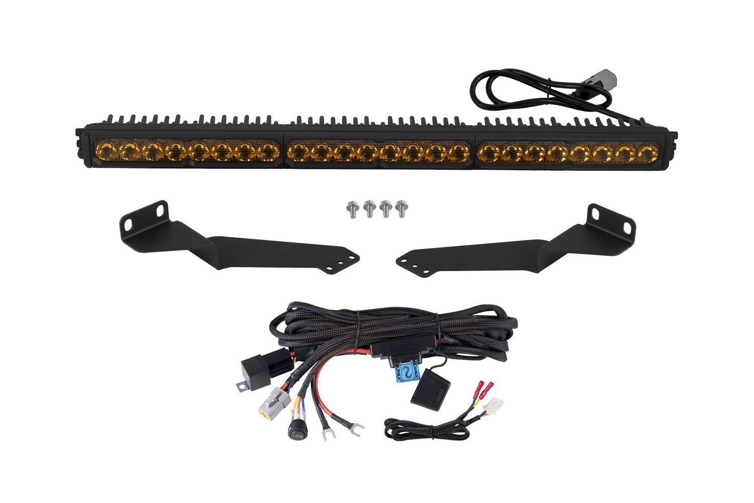 Diode Dynamics 2016-2023 Toyota Tacoma Stealth Yellow SAE Driving Pro Lightbar Kit DD8678
