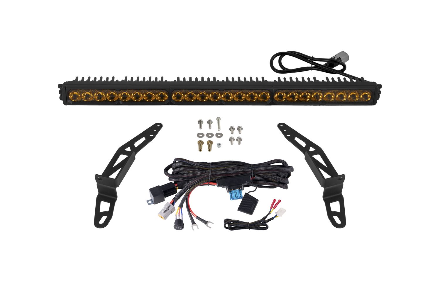 Diode Dynamics 2018-2026 Jeep Wrangler JL SS30 Pro Yellow Driving Bumper LED Lightbar Kit DD8682