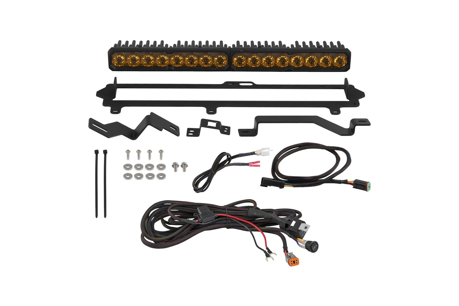Diode Dynamics 2022-2026 Toyota Tundra Pro Grille SS20 Sport LED Lightbar Kit Yellow Combo DD8699