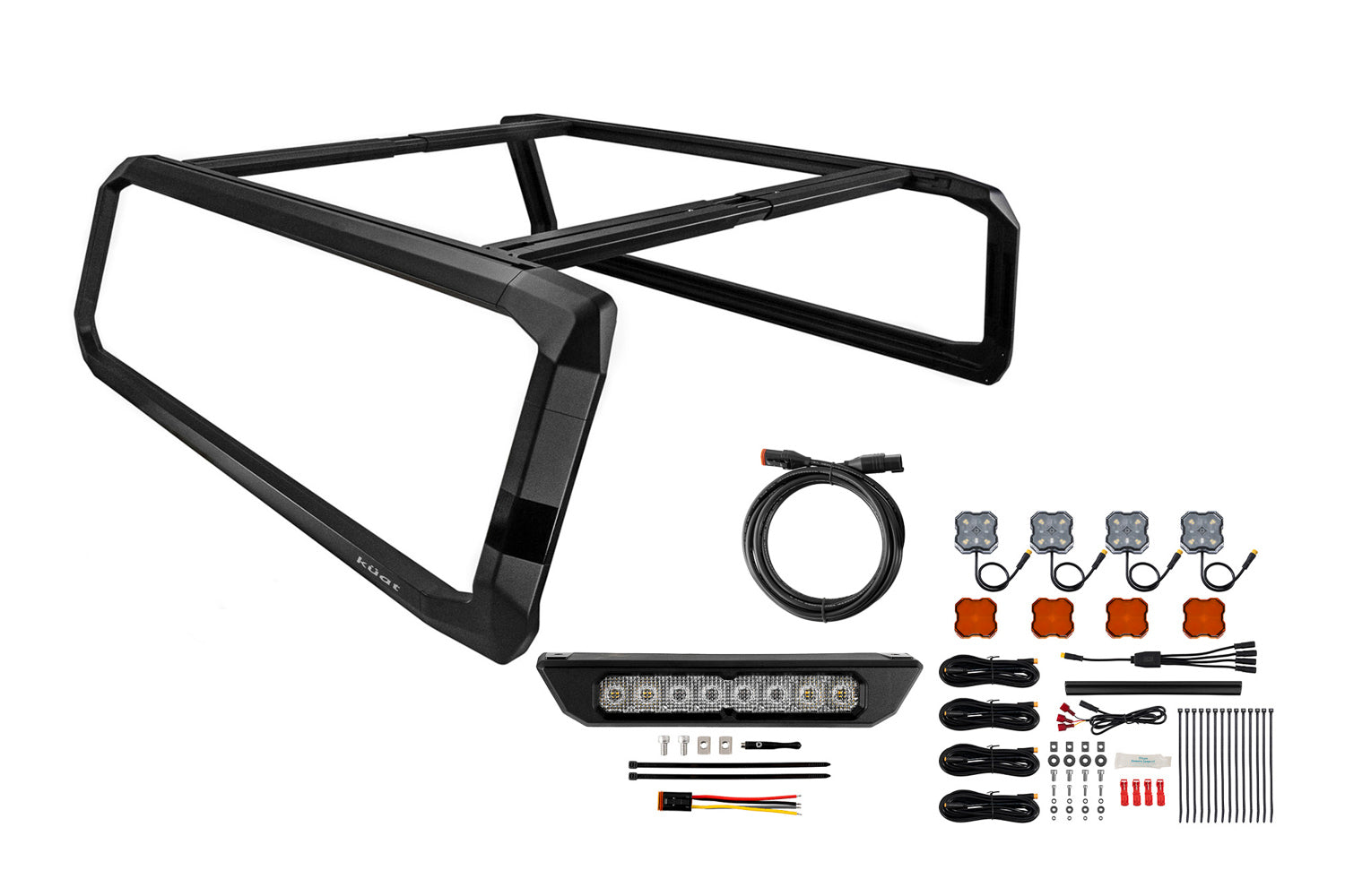 Diode Dynamics 2023-2025 Chevrolet Colorado Kuat IBEX Bed Rack A1 Short Bed Light Bar DD8724