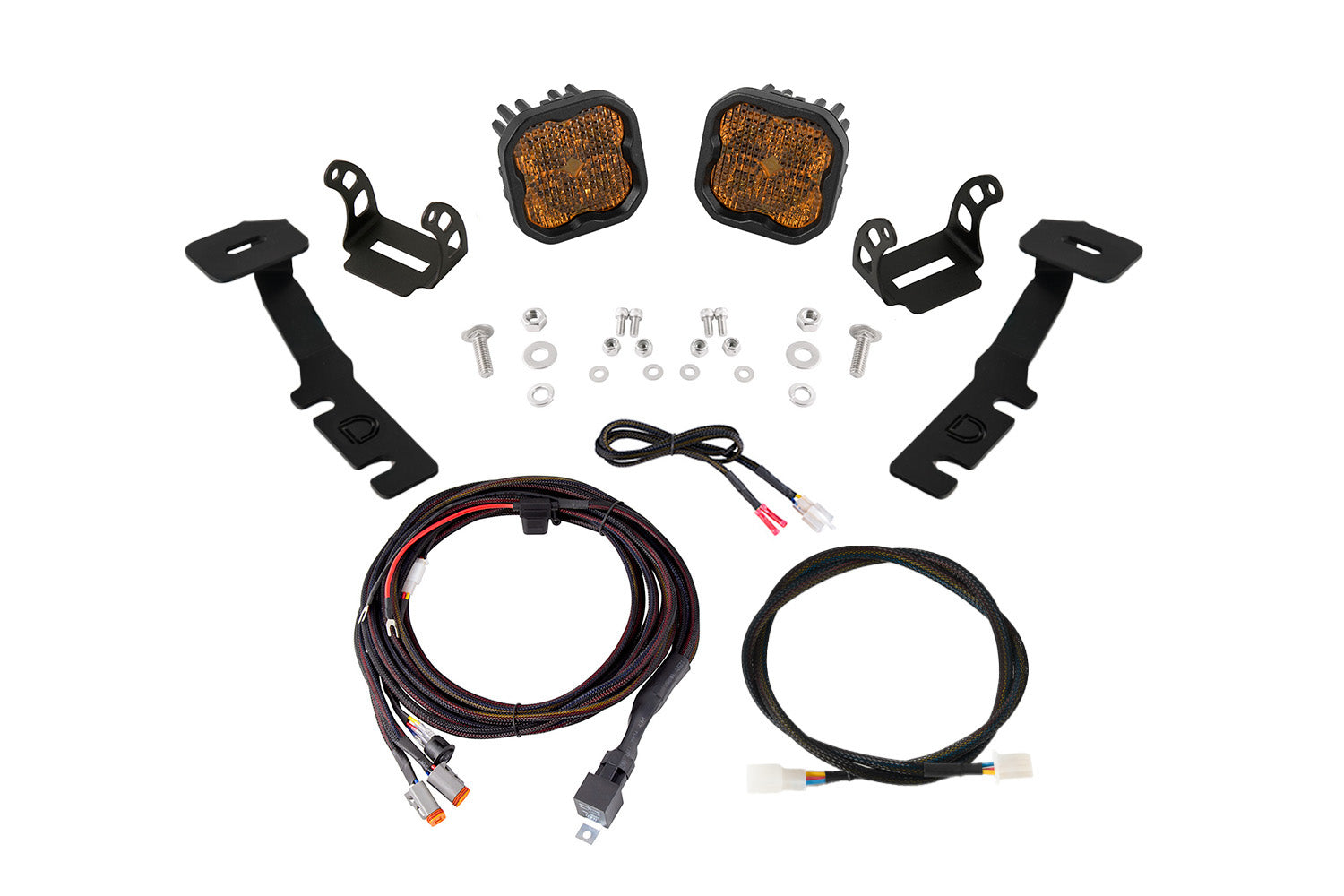 Diode Dynamics 2019-2025 Toyota RAV4 SS3 LED Ditch Light Kit Pro Yellow Combo DD8812