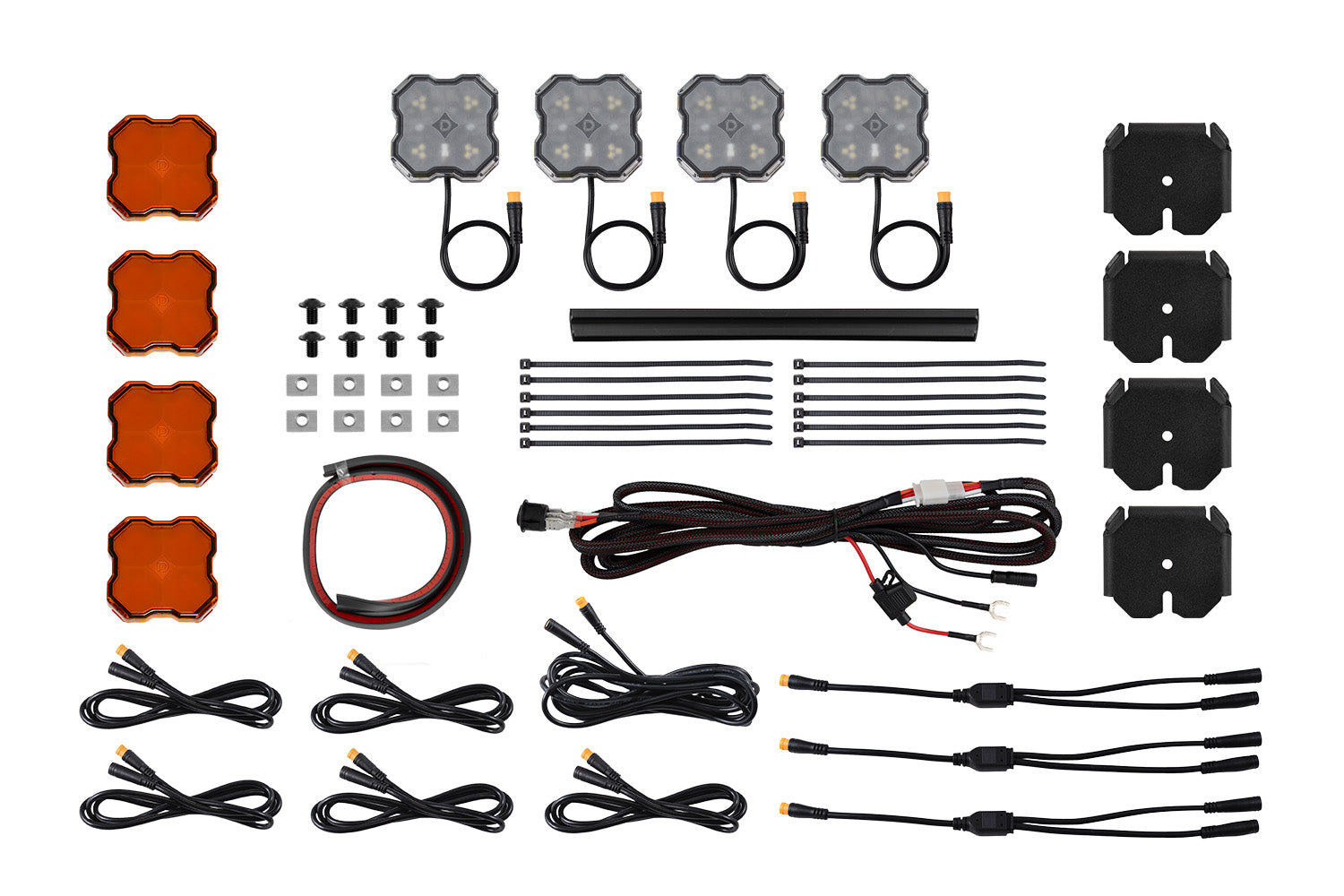 Diode Dynamics Kuat DEK Roof Rack Scene Light Dual Color Red/White Stage Series LED Scene Light Kit DD8979