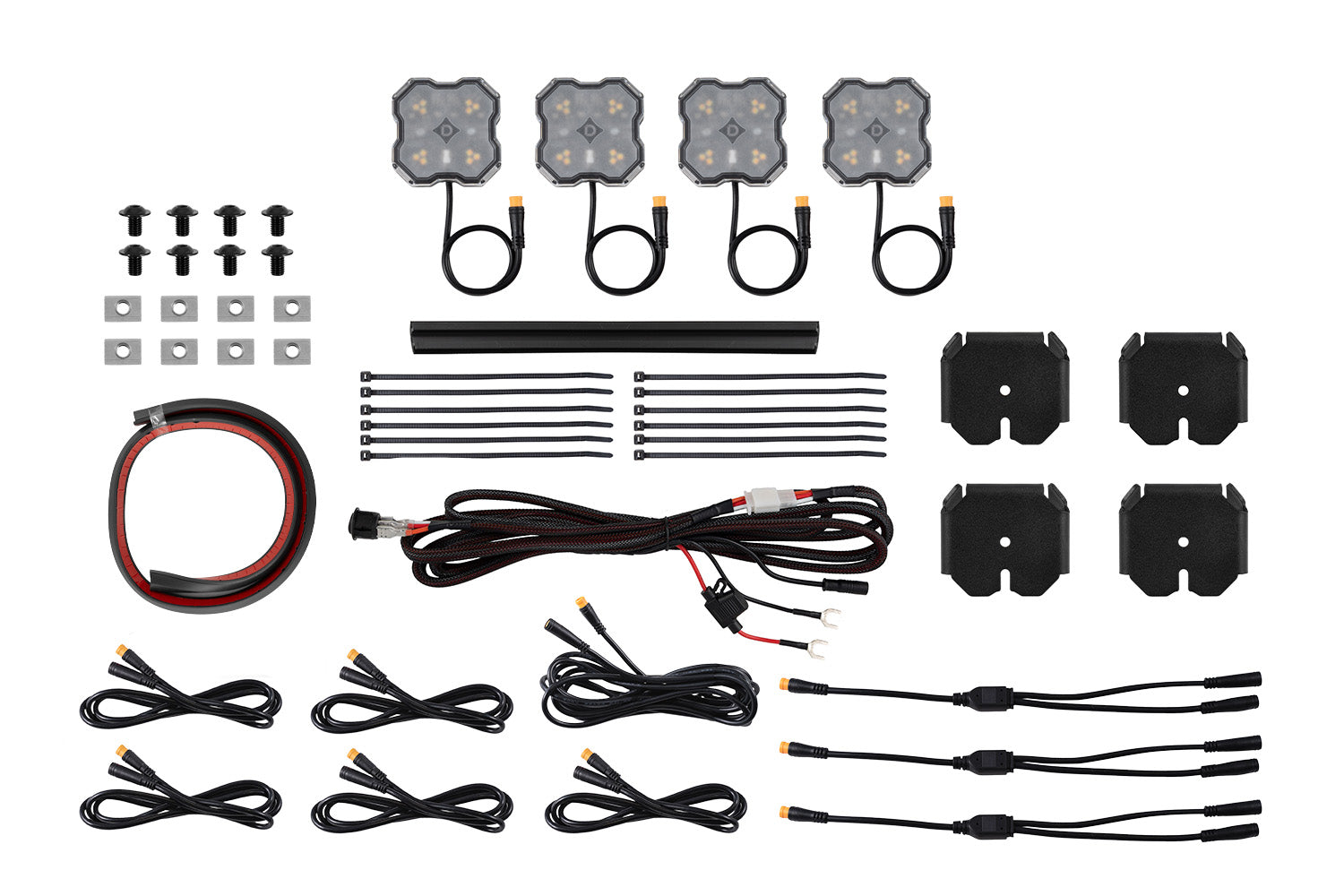 Diode Dynamics Kuat DEK Roof Rack Scene Light Dual Color Amber/White Stage Series LED Scene Light Kit DD8980