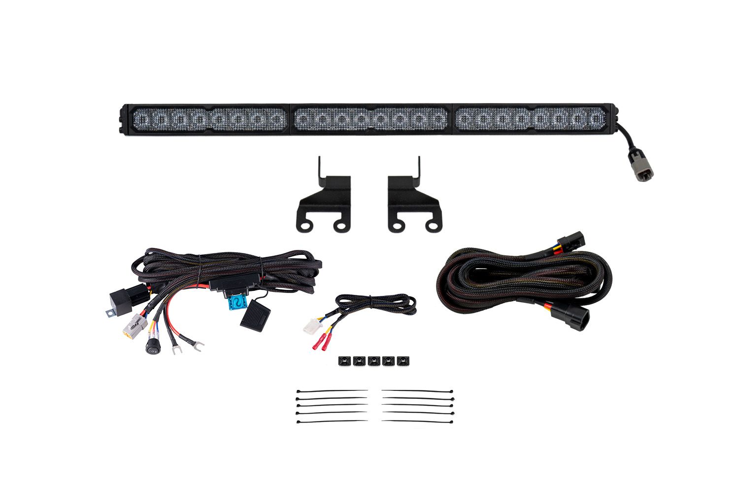 Diode Dynamics 2018-2026 Jeep Wrangler JL Rear Hardtop SS30 Sport White Flood LED Light Bar Bracket Kit DD8988