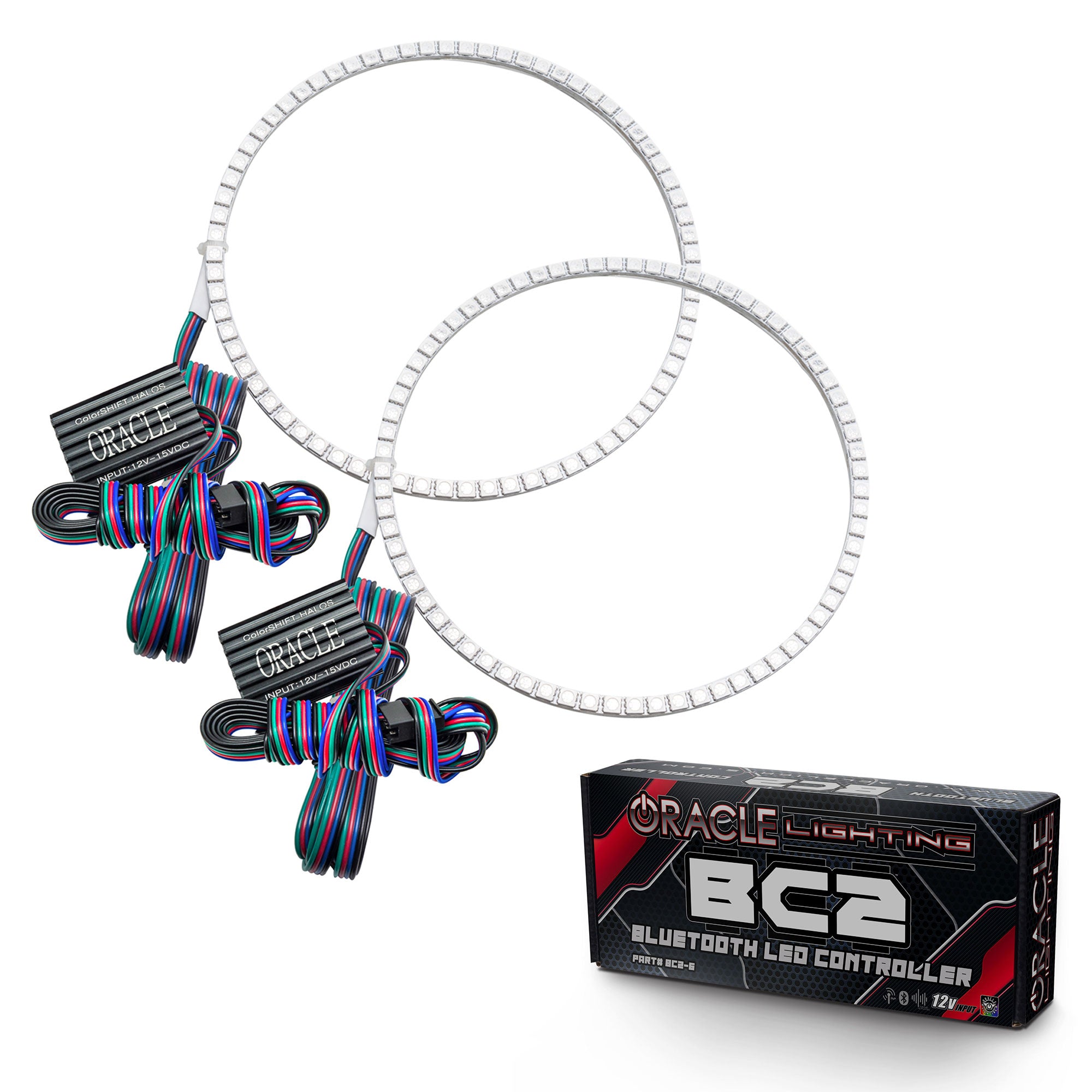 Oracle Lighting 2005-2007 Jeep Liberty LED Headlight Halo Kit ColorSHIFT With BC2 Controller 2331-335