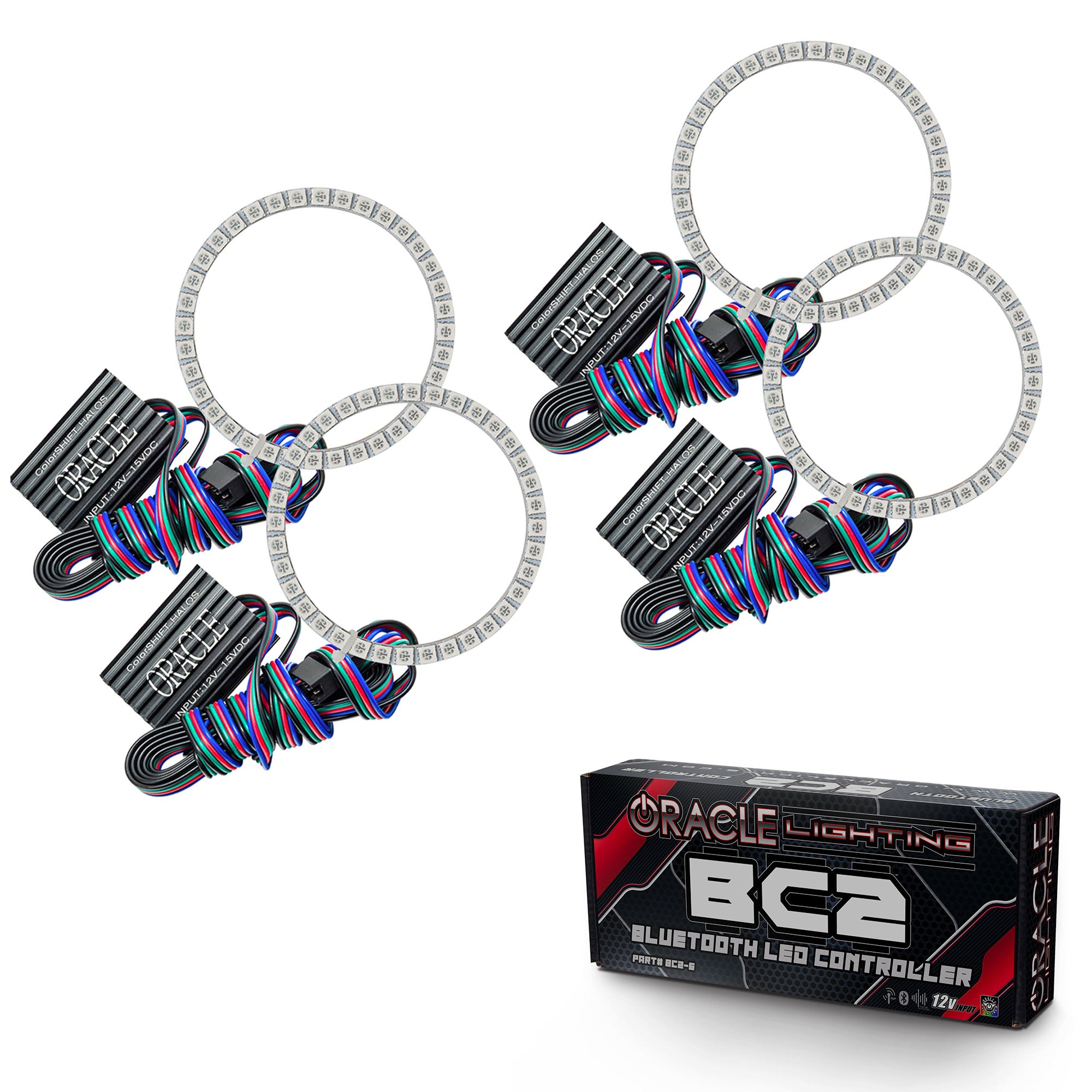 Oracle Lighting 2005-2010 Aston Martin DB9 LED Headlight Halo Kit ColorSHIFT With BC2 Controller 2209-335