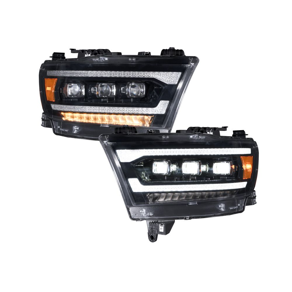 Form Lighting 2019-2024 Dodge Ram 1500 Sequential LED Projector Headlights Pair FL0015