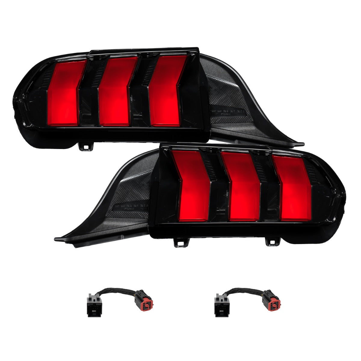 Form Lighting 2024-2025 Ford Mustang Sequential LED Tail Lights Red Pair FL0089