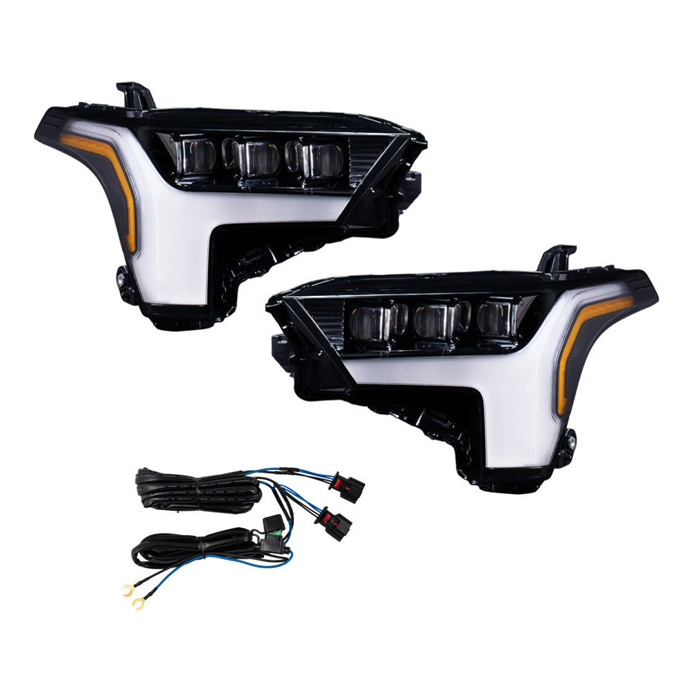Form Lighting 2022-2026 Toyota Tundra 2023-2026 Toyota Sequoia OEM Lamp Style Reflector Sequential LED Projector Headlights Pair FL0101