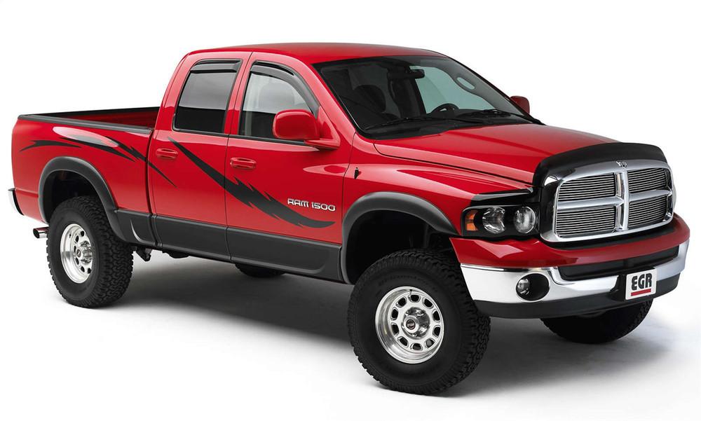 EGR 2002-2024 Dodge Ram 1500 2500 3500 2 Door 4 Door Standard Cab Crew Cab Extended Cab Pickup Rugged Fender Flares Set Of 4 752554