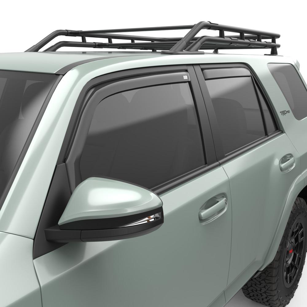 EGR 2010-2024 Toyota 4Runner In-Channel Window Visors Front & Rear Set Dark Smoke Finish 575221