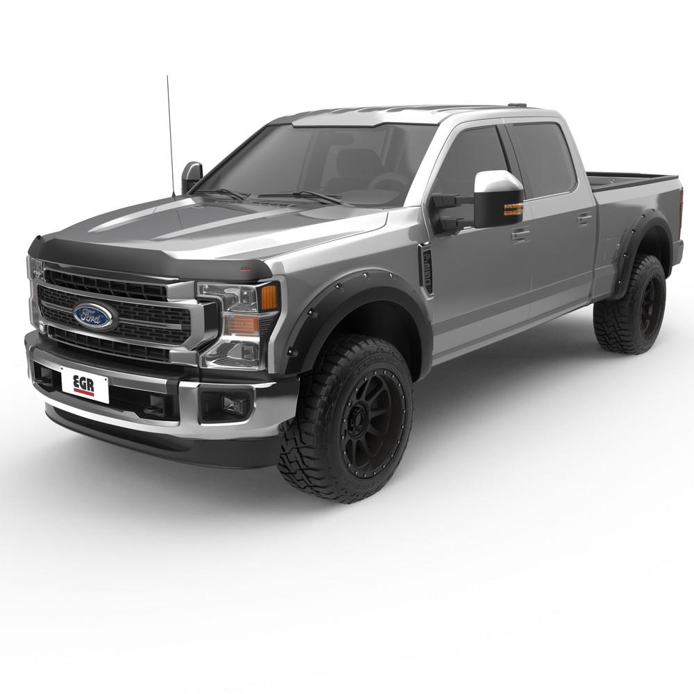 EGR 2017-2022 Ford F-250 F-350 Super Duty Superguard Hood Guard Matte Black Finish 303915