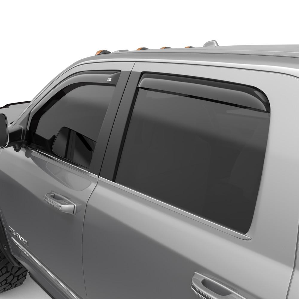 EGR 2019-2024 Dodge Ram 2500 3500 In-channel 4pc Smoke Finish Crew Cab Window Visors 572861