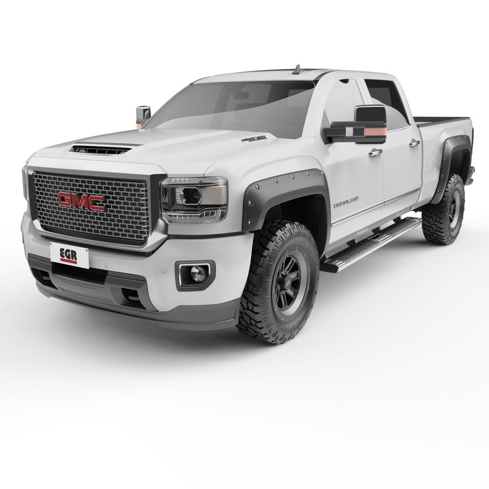 EGR 2015-2019 GMC Sierra 2500HD 3500HD Baseline Chrome Black Bolt On Look Fender Flares BLF1020